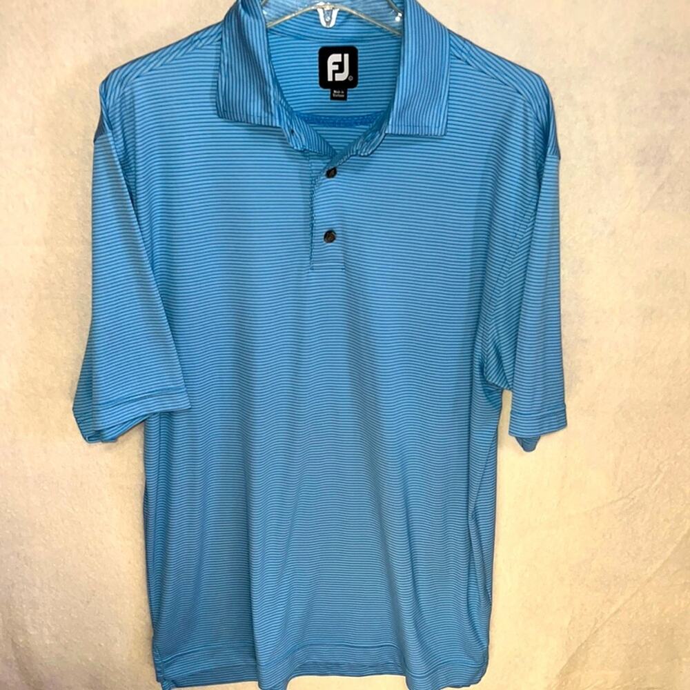 Men's FJ FootJoy Polo Bright Blue Size Large